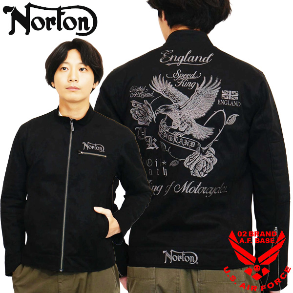 ノートン（NORTON） イーグル刺繍 フェイクススウェード シングル