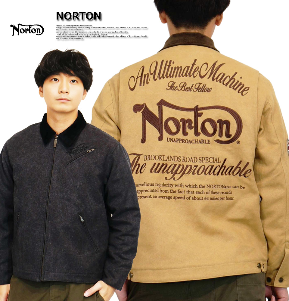 ノートン（NORTON） ロゴ刺繍 ダックワーク ジャケット アウター