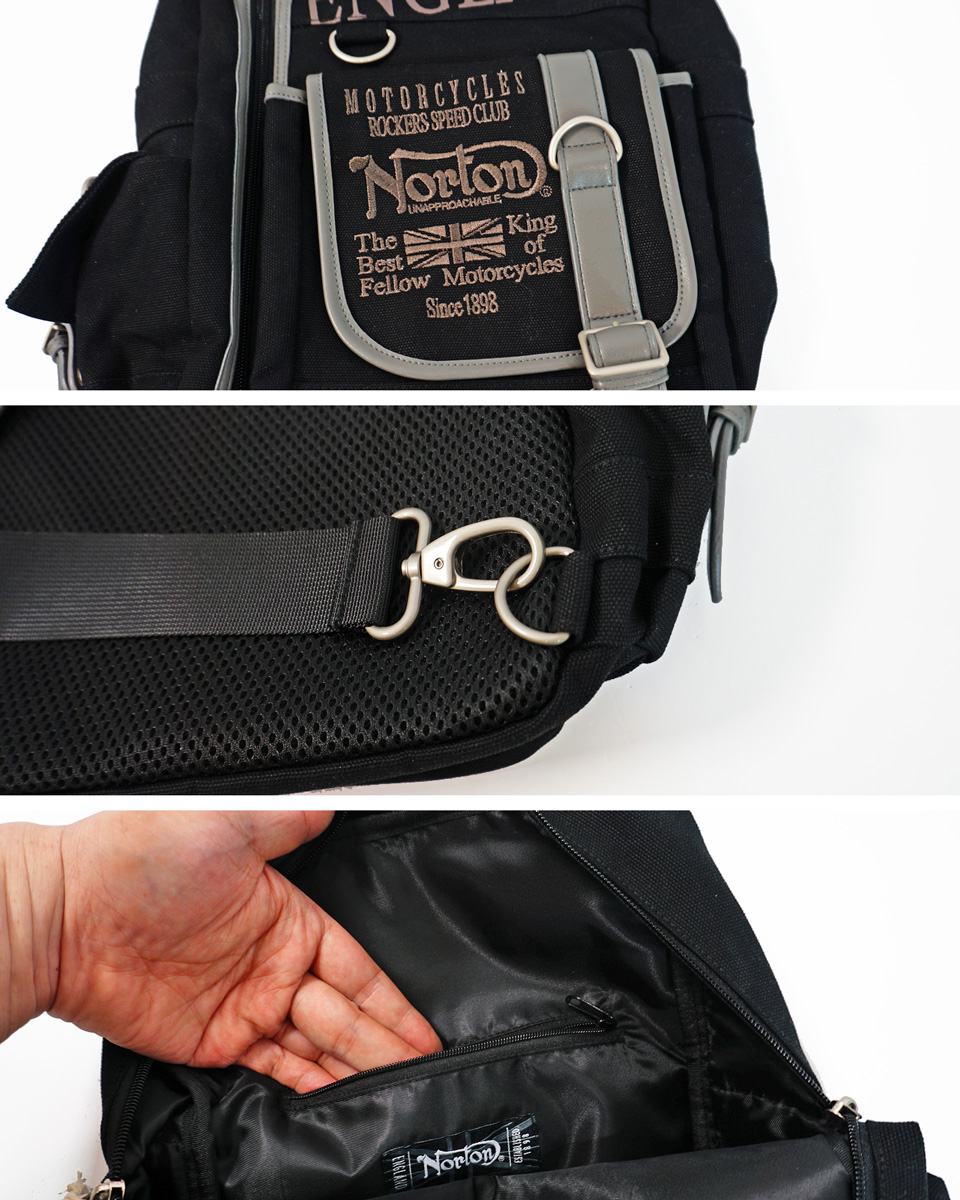 ノートン（NORTON） ロゴ刺繍 2way バイカラー ショルダー ボディ