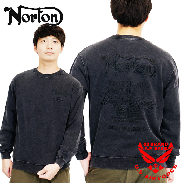 ノートン（NORTON） ロゴ刺繍 フロスト加工 スウェットトレーナー