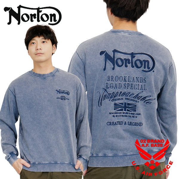 ノートン（NORTON） ロゴ刺繍 フロスト加工 スウェットトレーナー