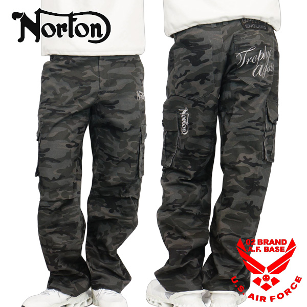 ノートン（NORTON） ロゴ刺繍 迷彩 カーゴパンツ メンズ 新作2026年