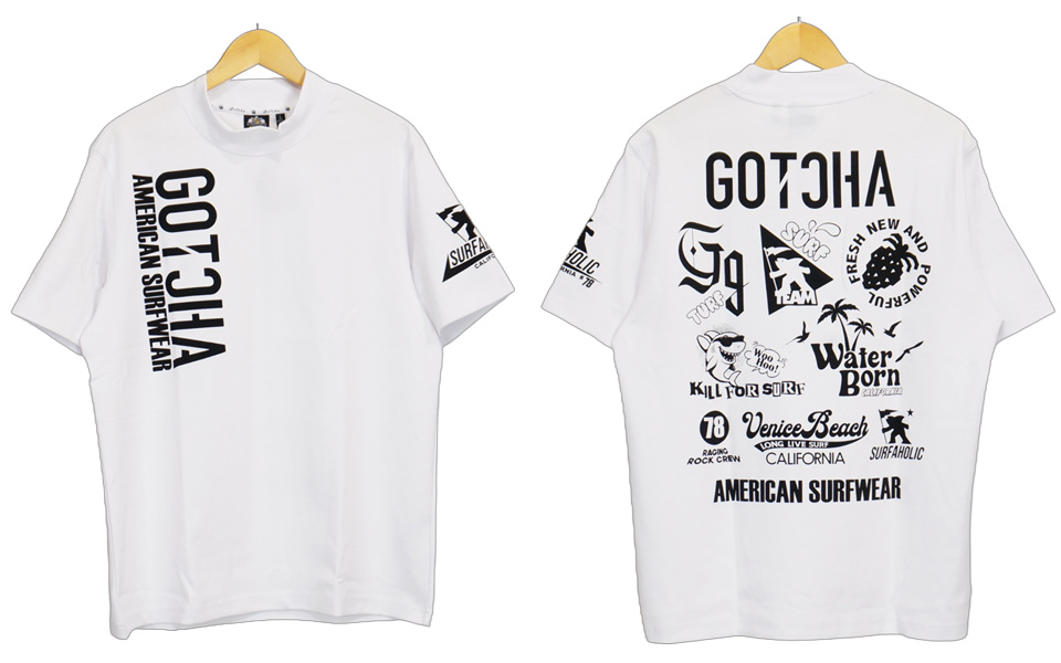 GOTCHA GOLF ガッチャゴルフ UVカット ワントーンロゴ プリント