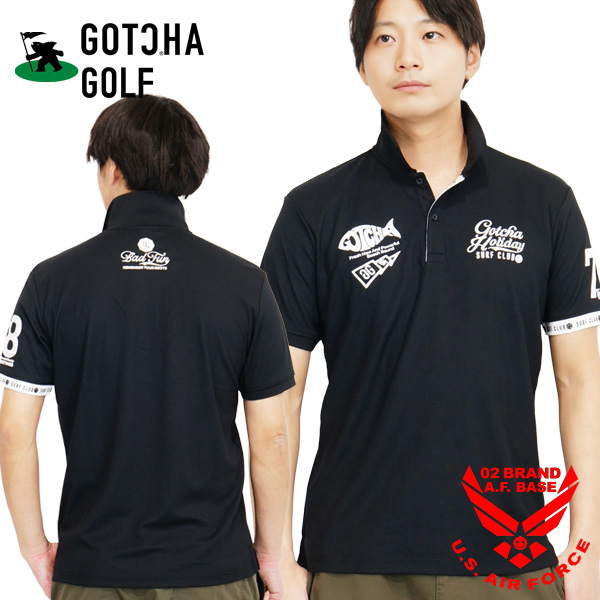 GOTCHA GOLF ガッチャゴルフ ベーシック フィッシュロゴ ストレッチ