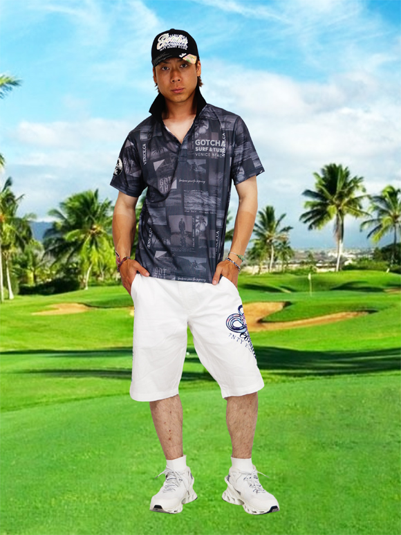 f*t様 程ヶ谷カントリークラブ ゴルフ ポロシャツ 19着セット GOTCHA GOLF ガッチャゴルフ フォトコラージュ モノトーン ストレッチ