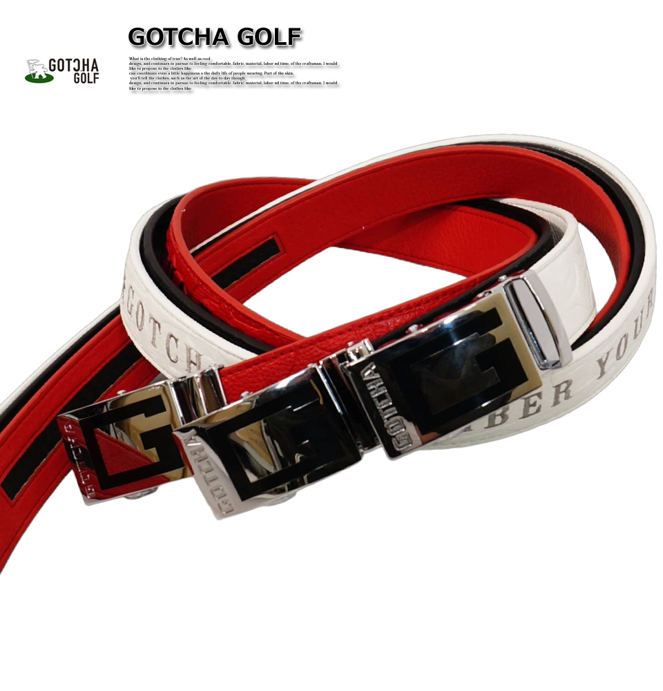 GOTCHA GOLF ガッチャゴルフ BIGエンボスロゴ 刺繍 ホールレス PU