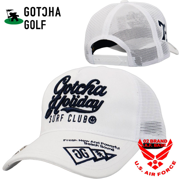 GOTCHA GOLF ガッチャゴルフ マーカー付き 3Dロゴ刺繍 メッシュ