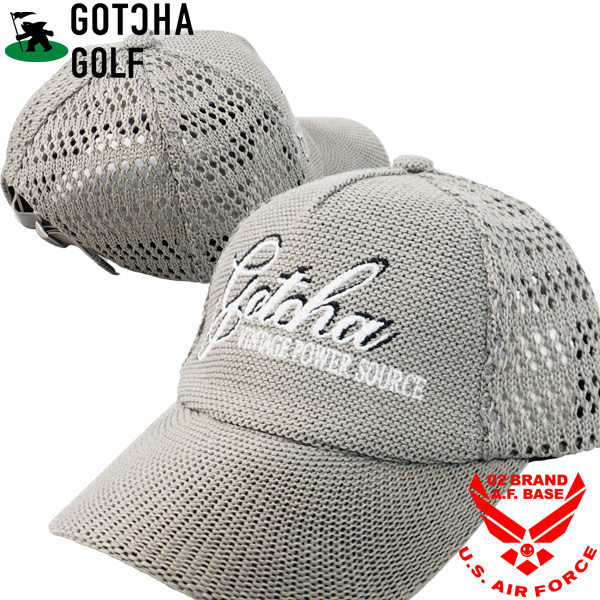 GOTCHA GOLF ガッチャゴルフ ラメロゴ刺繍 サーモメッシュキャップ