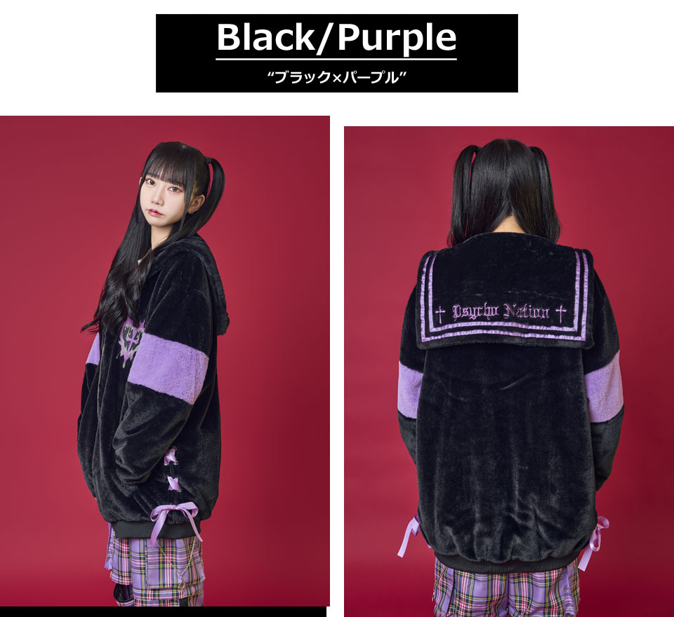 FETICO サンプル品　短丈ブルゾン　セーラー　黒　emifunayama axes femme POETIQUE（アクシーズファムポエティック）の「セーラー襟