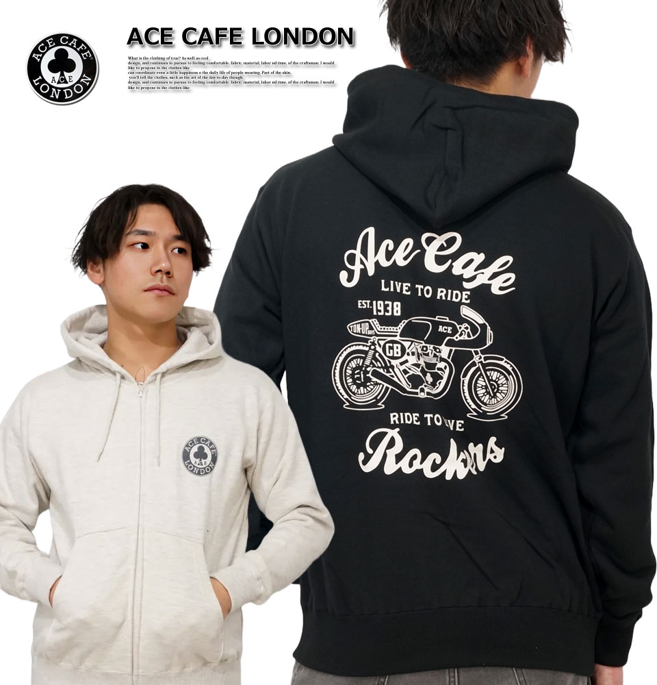 ACE CAFE LONDON（エースカフェロンドン） Live to Ride ロゴプリント