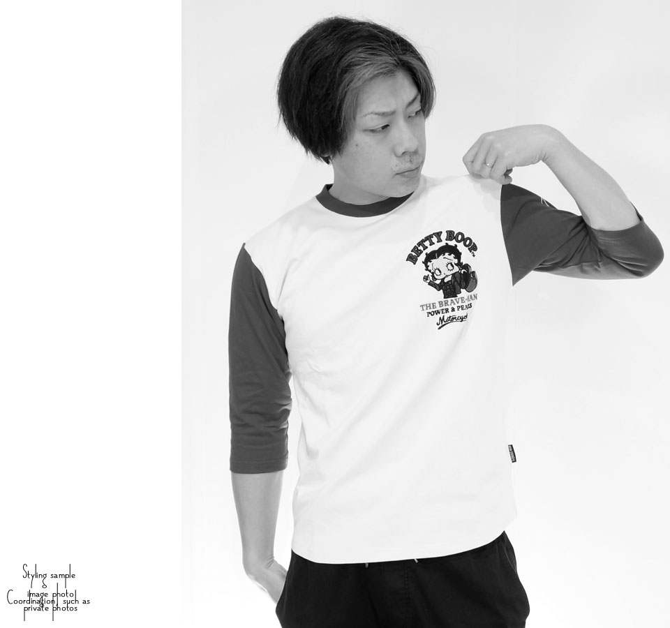 新品 L バンソン ロンT 長袖Tシャツ NVLT-2313 黒×レオパード