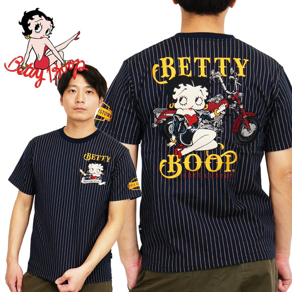 BETTY BOOP（ベティ ブープ） バイカーズベティー刺繍 半袖Tシャツ