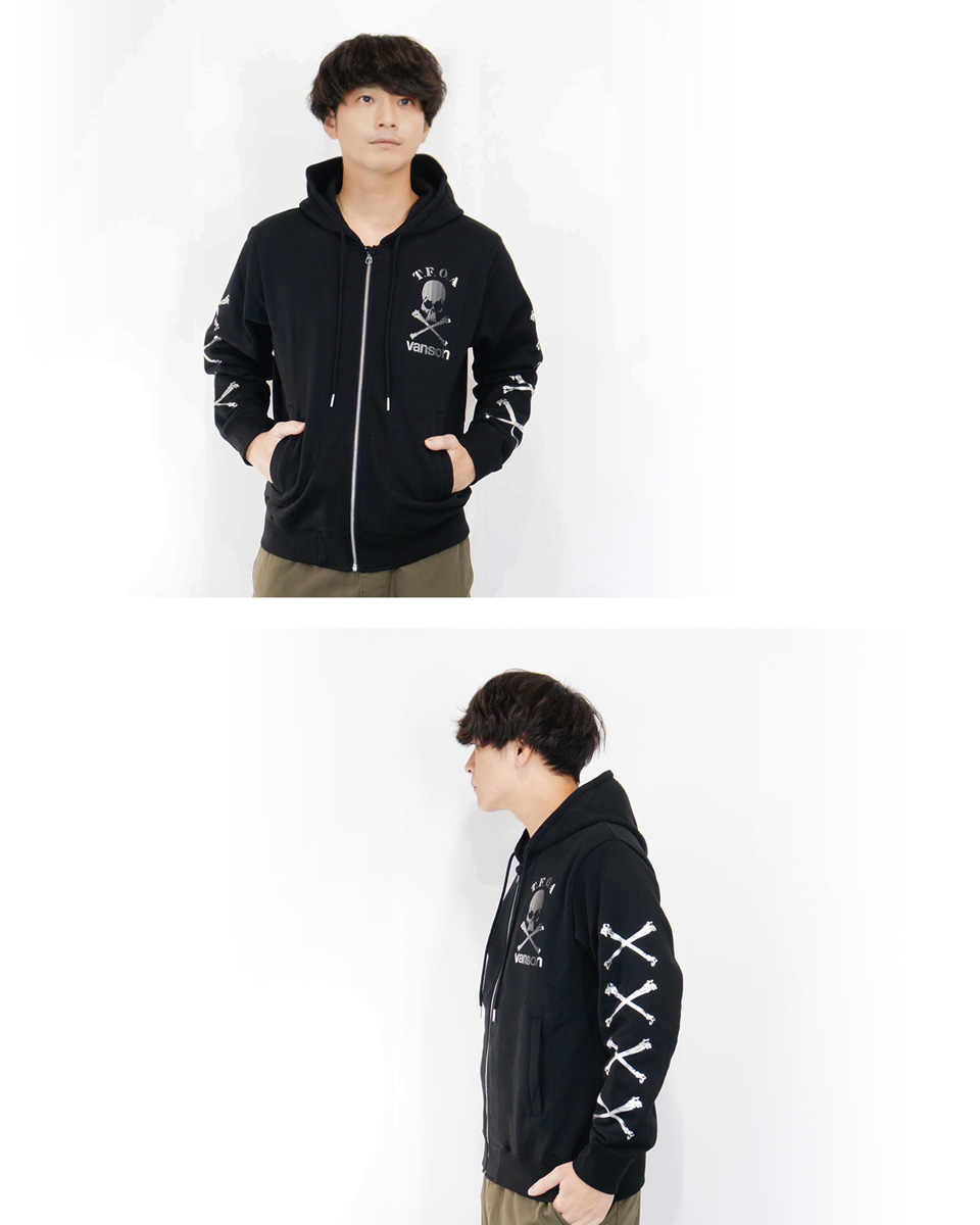 VANSON（バンソン） クローズワーストコラボ クロスボーンスカル刺繍