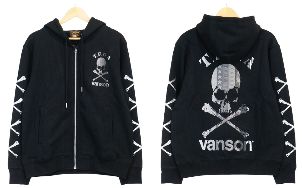 VANSON（バンソン） クローズワーストコラボ クロスボーンスカル刺繍