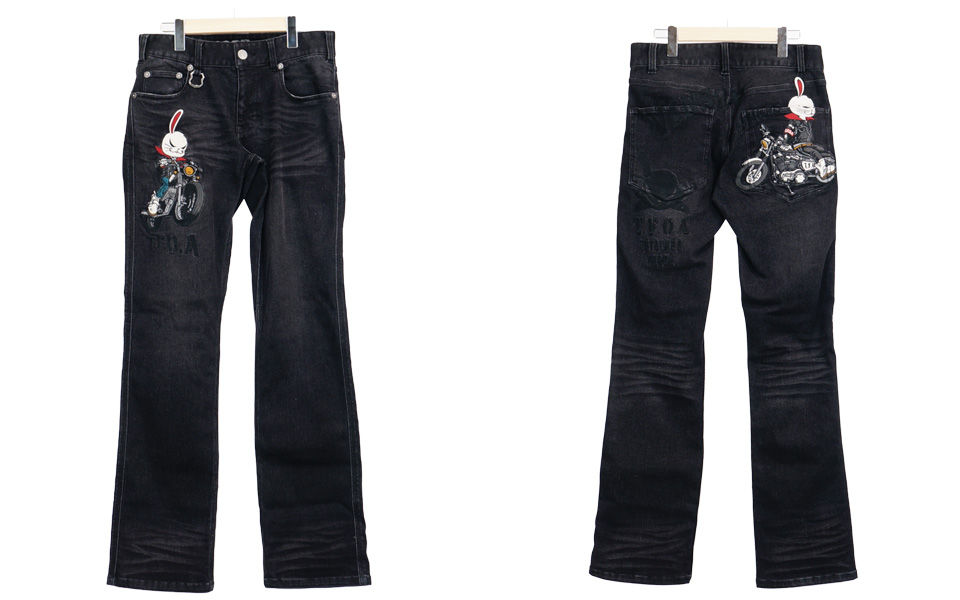 VANSON 刺繍デニムパンツ　デスラビット　サイズ30インチ VANSON（バンソン） クローズワーストコラボ デスラビット刺繍