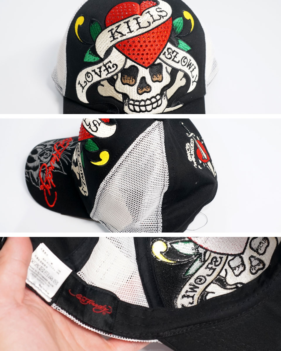 ひ*た様 デッドストック 00s Ed Hardy スカル×タイガー キャップ