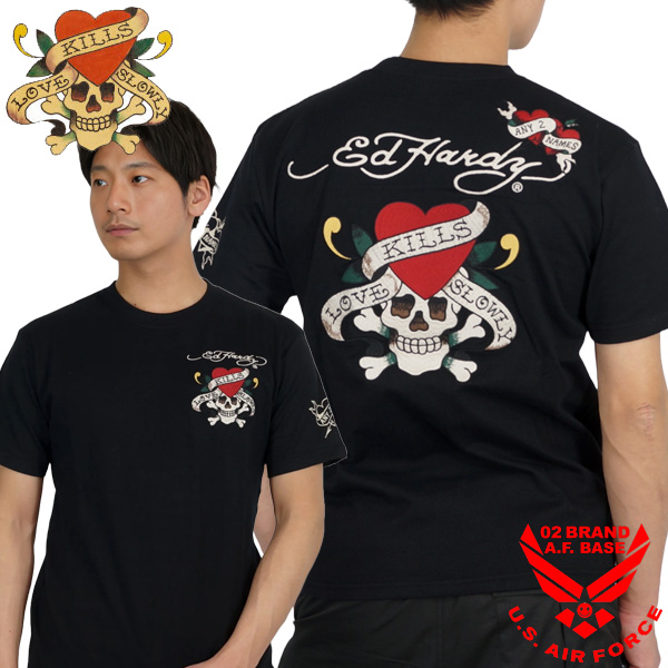 Ed Hardy Cross Diamante 半袖 ベビーTシャツ 2colors｜関送無料 Ed Hardy エドハーディー Tシャツ 男の子 女の子 2-7才 半袖