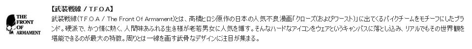 クローズワースト 武装戦線 TFOA