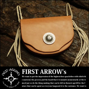 ファーストアローズ メディスンバッグ レザー ブラック フリンジ コンチョ メディスンバッグ（FIRST ARROW's／メンズファッション