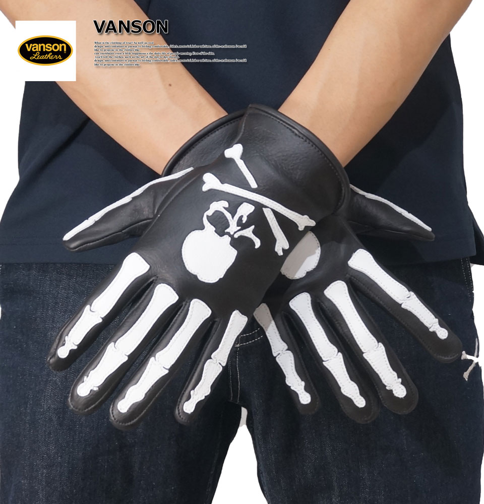 Vanson バイクグローブ ジッパー付き ブラック　size M Vanson バイクグローブ ジッパー付き ブラックsize M