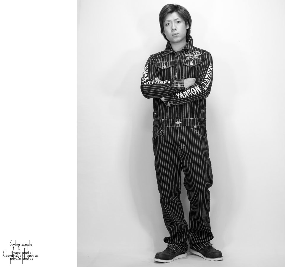 VANSON バンソン フライングスター刺繍 つなぎ オールインワン