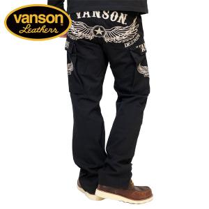バンソン フライングスター刺繍 ツイル カーゴパンツ メンズ 新作2022-2023年モデル VAN...