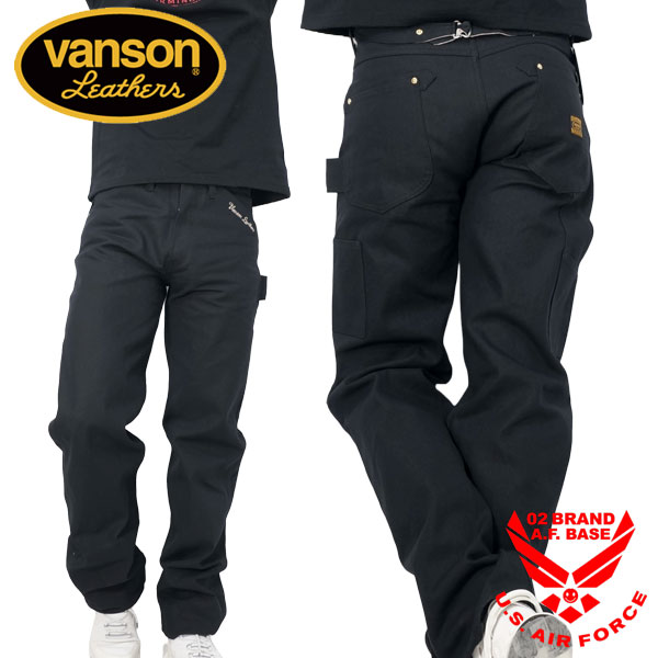 バンソン vanson デニムペインターパンツ サイズ28 カーゴパンツ VANSON (バンソン) デニム ペインターパンツ ジーンズ バックル