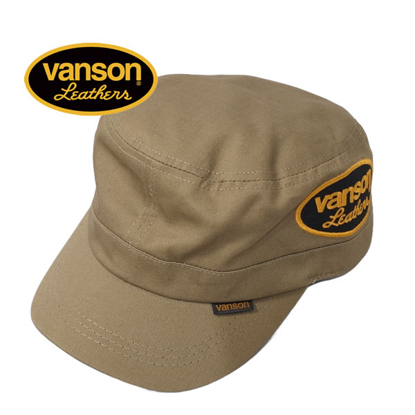 VANSON（バンソン） オーバルエンブレム ワークキャップ 帽子 メンズ