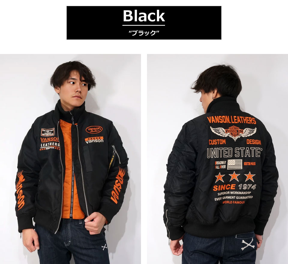メンズ アメリカン ジャケット 韓国 vi-1340 AWJ-240202 /「AWS STADIUM JACKET / BLACK」スタジアムジャケット