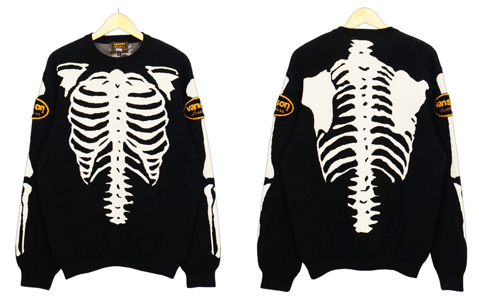 vanson スケルトンコスチューム 黒 vanson スケルトンコスチューム 黒
