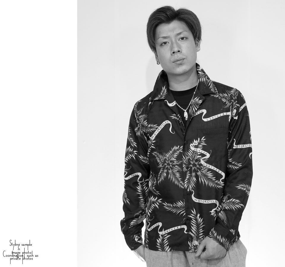 VANSON アウトレットセール!!バンソン 総柄 レーヨン 迷彩JQD