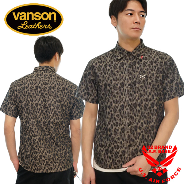 バンソン 美品！ 刺繍半袖シャツ ブラック サイズL VANSON メンズシャツ、カジュアルシャツ｜トップス