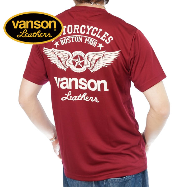 バンソン フライングスター プリント ドライ 半袖Tシャツ メンズ 新作2023年モデル VANSO...