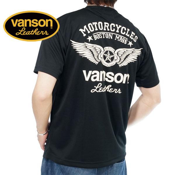 バンソン フライングスター プリント ドライ 半袖Tシャツ メンズ 新作2023年モデル VANSON nvst-2324a｜02brand｜02