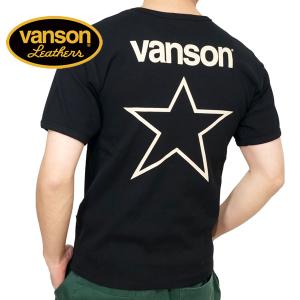 バンソン ワンスタープリント テレコ 半袖Tシャツ メンズ 新作2024年モデル VANSON nv...