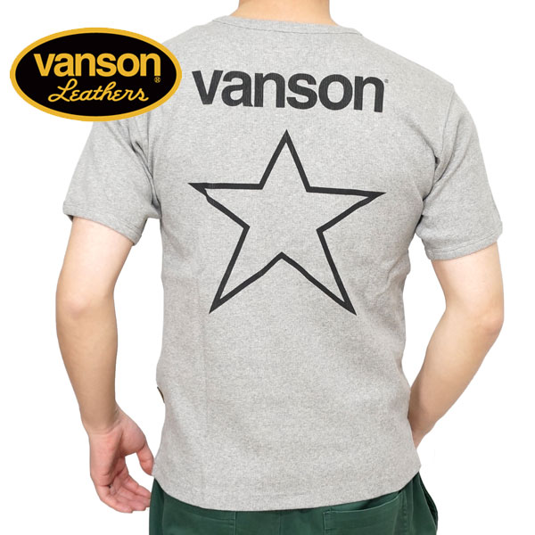 バンソン ワンスタープリント テレコ 半袖Tシャツ メンズ 新作2024年モデル VANSON nv...