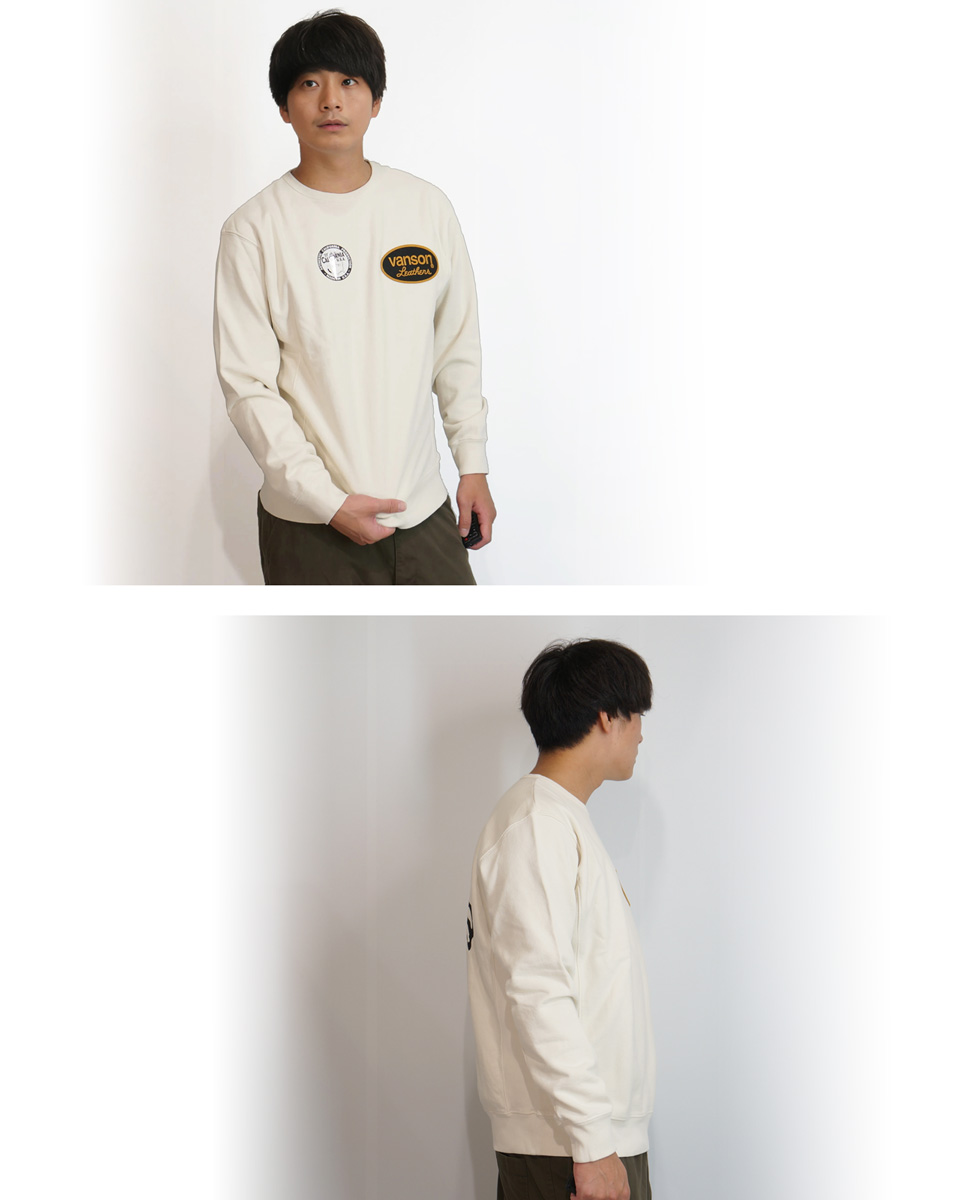 VANSON（バンソン） スケルトンボーン プリント スウェットトレーナー