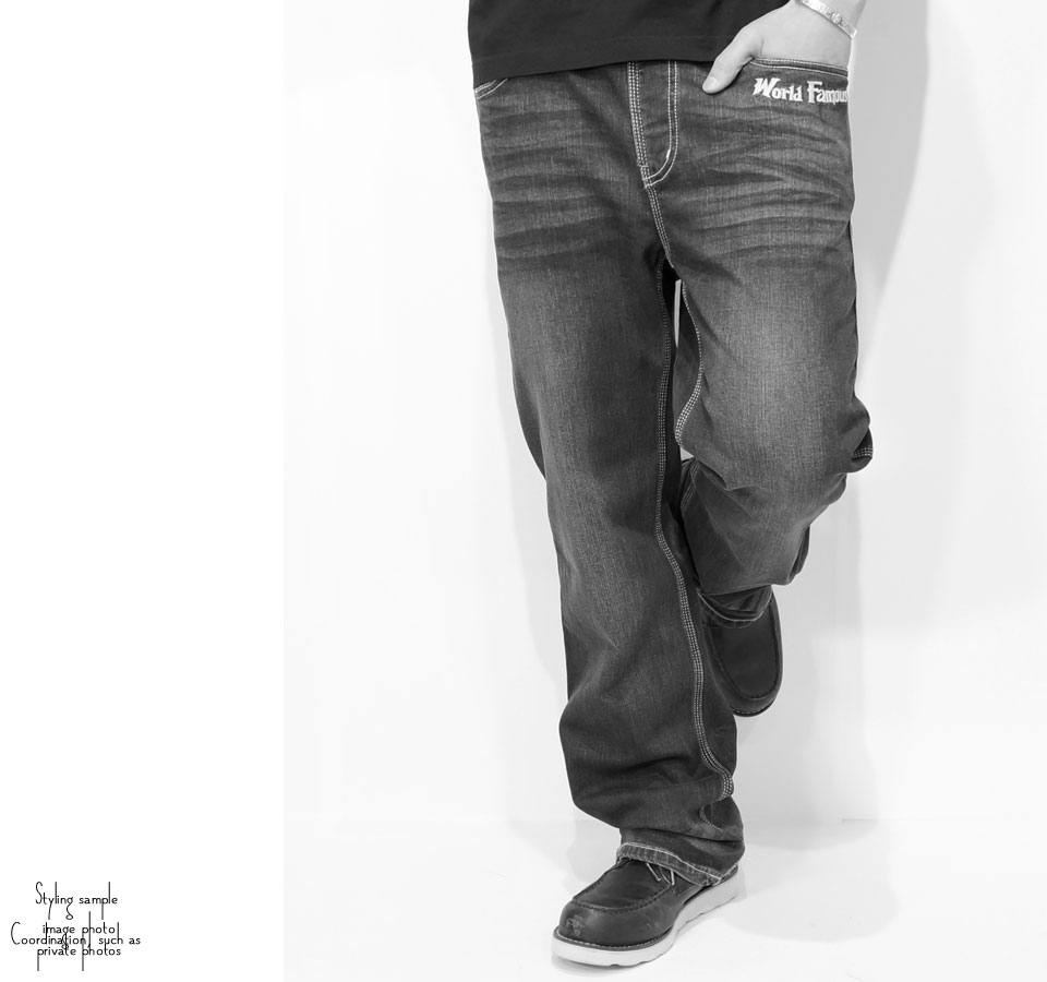 VANSON（バンソン） イーグルエンブレム 13oz ユーズド加工 ストレッチ
