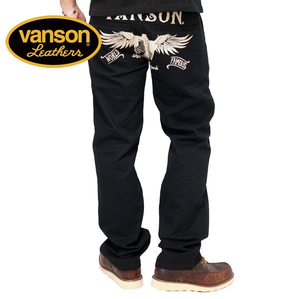 バンソン フライングボーン刺繍 ツイル チノパンツ メンズ 新作2023年モデル VANSON sp...