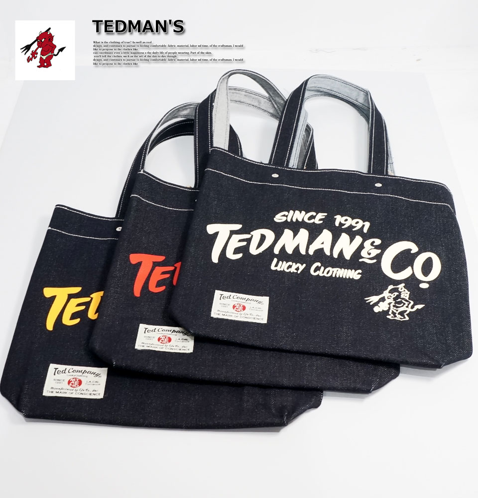 RE ARRIVAL/再入荷 23oz テッドマン TEDMAN セルビッチデニム ユニ トートバッグ バッグ