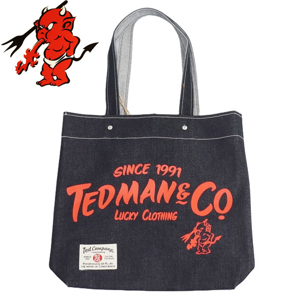 【美品】 TED MAN Ted Company デニム トートバッグ デニムトートバッグ TEDMAN テッドマン TDBG-1400 エフ商会 efu