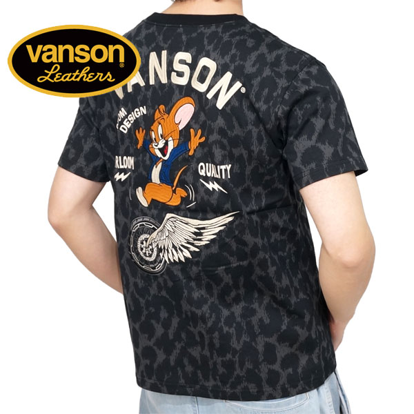 バンソン トムとジェリーコラボ フライングホイール刺繍 半袖Tシャツ メンズ 新作2024年モデル ...