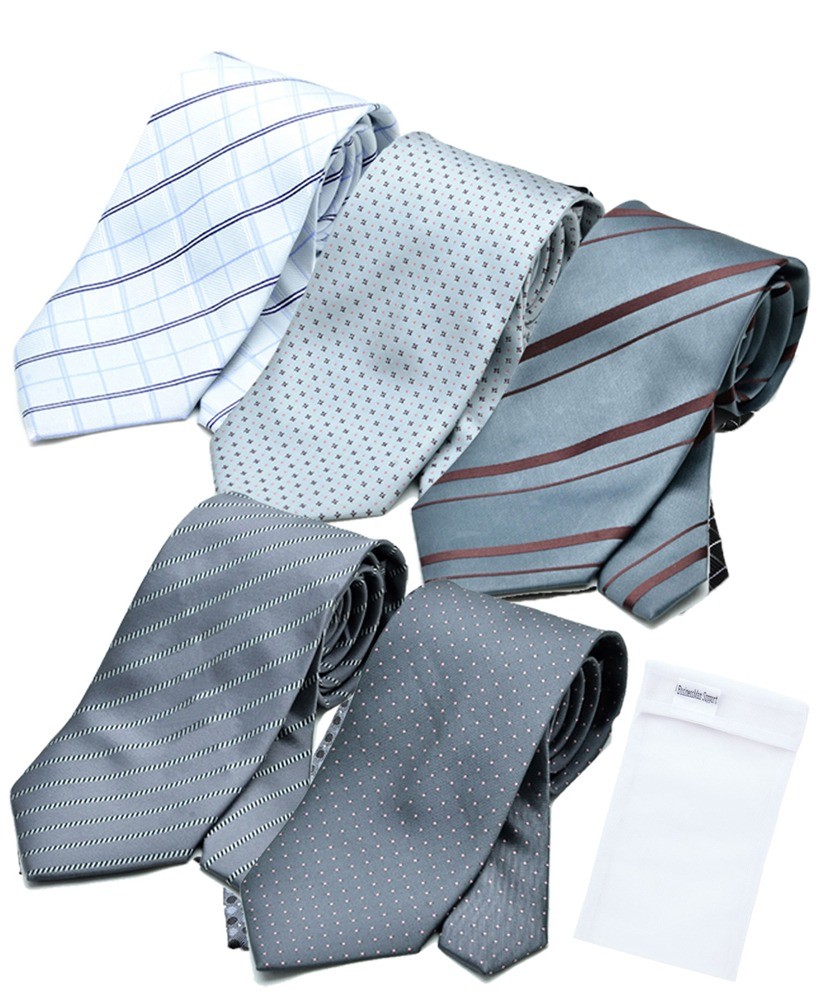 ネクタイ 送料無料メンズ セット ビジネス 洗えるネクタイ 5本セット 洗濯ネット付き プレゼント