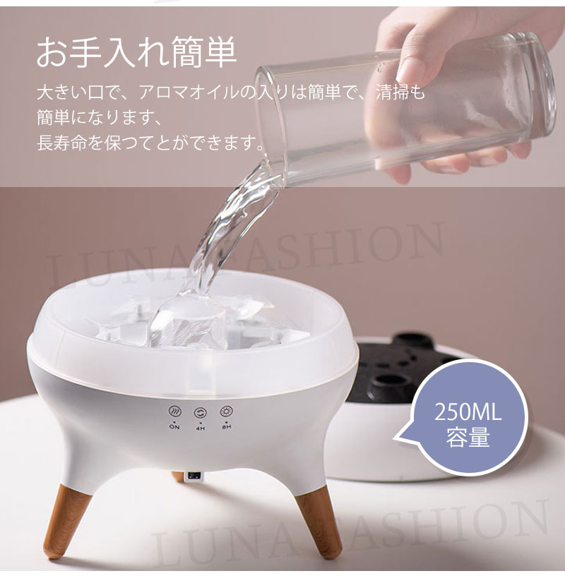 加湿器 卓上加湿器 アロマ加湿器 7色LEDライト クラゲ加湿器 スマート