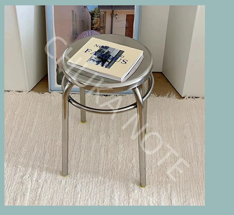 ステンレススツール 丸型 背もたれなし椅子 ラウンドスツール