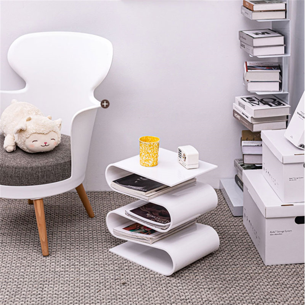 サイドテーブル アクリル S字型 透明 おしゃれ インテリア