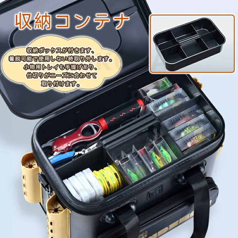 釣り バケツ 釣り用ケース タックルバッグ バッカン ロッドホルダー
