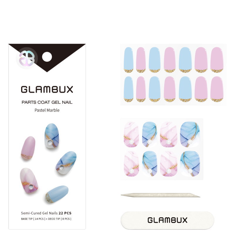 GLAMBUX パーツ コート ジェル ネイル 1セット キラキラ