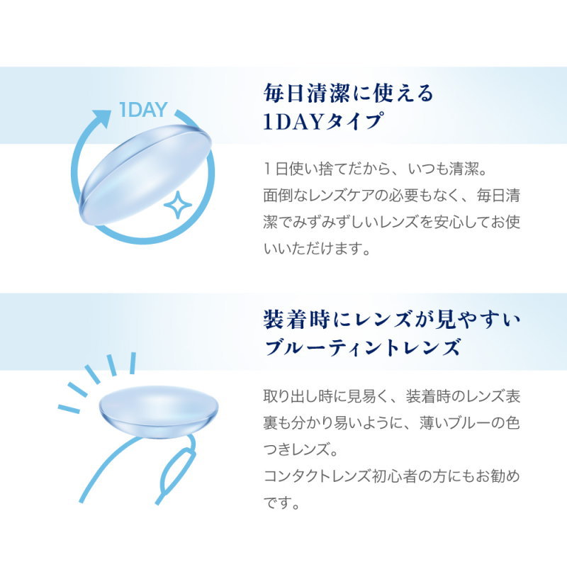 コンタクトレンズ ピュアアクアワンデー UV Moist 58 by ZERU 1箱30枚 高含水 58％ 1日使い捨て コンタクトレンズ UV加工 | pure aqua | 10