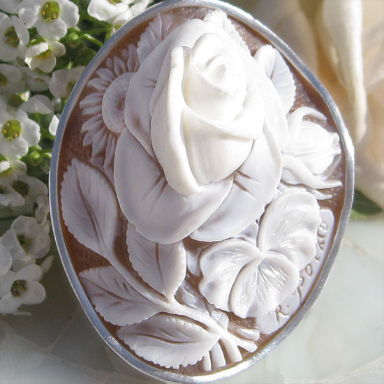 薔薇とお花のシェルカメオ・カタログ カメオ専門店 千年ジュエリー